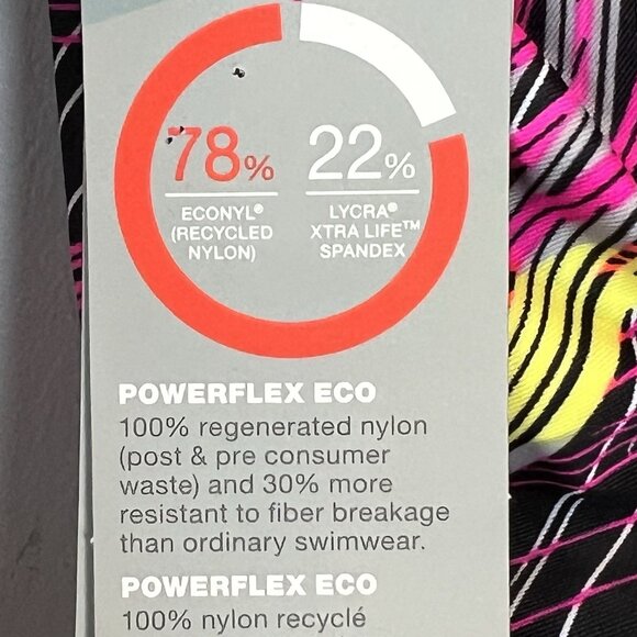 SPEEDO Fragments Drill Back PowerFlex Pink Swimsuit Women's size 10 / 36 NWT - Picture 9 of 14